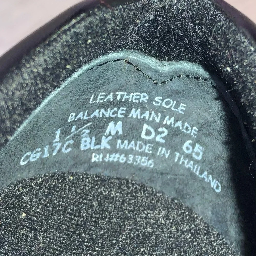 Capezio Black Moccasins with Leather Finish